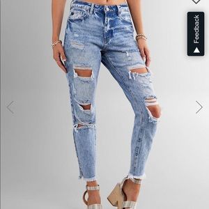 KanCan High Rise Relaxed Taper Jeans